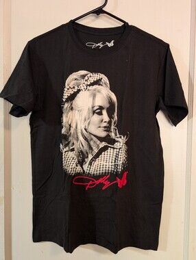 Dolly Parton Crew Tee Size Medium Black with Tag